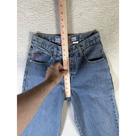 Vintage Road Rags Jeans Womens sz 1/2 25x30 Blue High Rise Medium Wash Denim - Picture 10 of 16